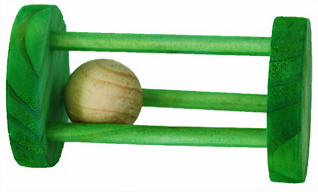 knaagspeelgoed Rattler Cirkel 9 cm hout groen