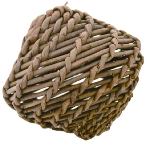 knaagdierspeelbal Wilg 14 cm hout bruin