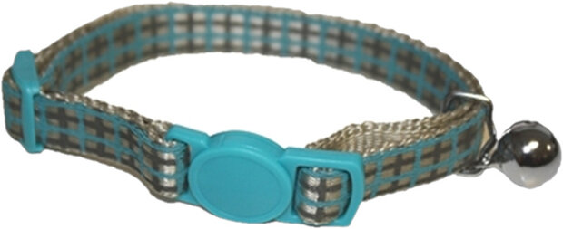 kattenhalsband Little Rascals 22,5-31 cm blauw/zilver