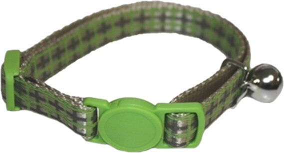 kattenhalsband Little Rascals 22,5-31 cm groen/zilver