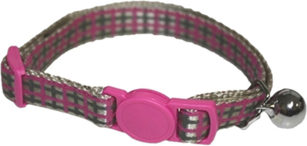 kattenhalsband Little Rascals 22,5-31 cm roze/zilver