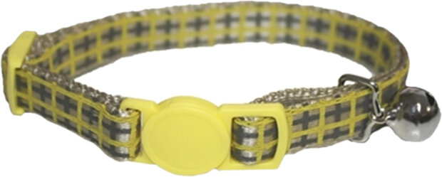 kattenhalsband Little Rascals 22,5-31 cm geel/zilver