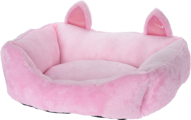 hondenmand 56 x 46 x 16 cm polyester roze