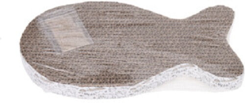 krabplank Vis 28 x 15 cm karton bruin 2-delig
