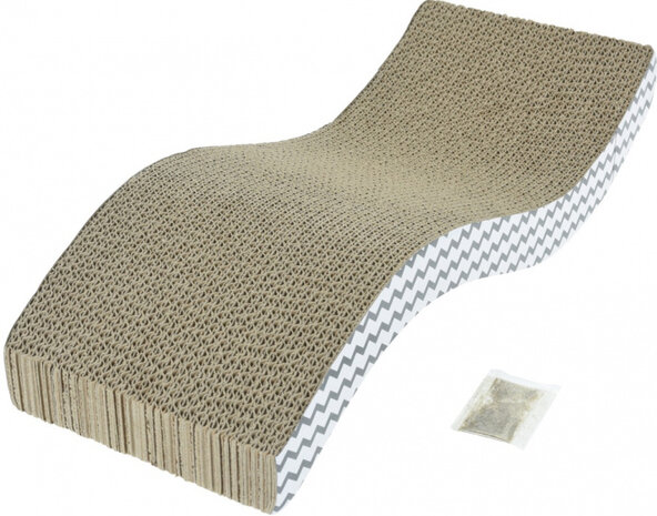 krabplank met kattenkruid 20 cm bruin 2-delig