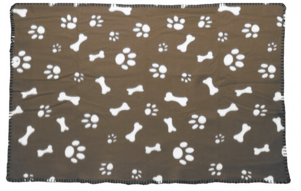 hondendeken 77 x 55 cm fleece olijfgroen