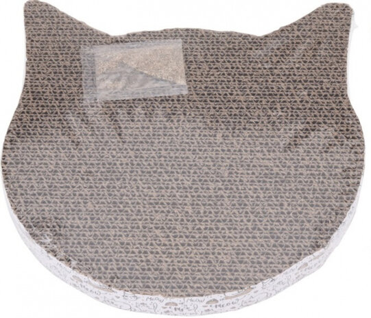 krabplank Kat 24 x 24 cm karton bruin 2-delig