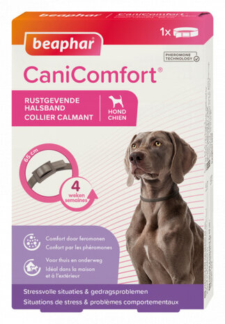 hondenhalsband CaniComfort rustgevend 65 cm bruin