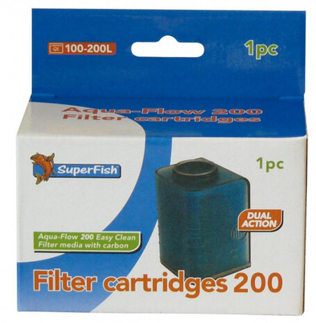 filtercassette Aqua-Flow 200 Easy Click 11 cm zwart