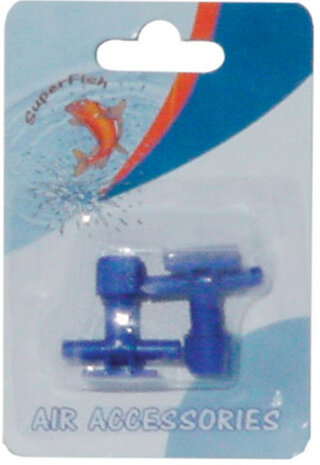 afsluitkraan Aquarium 4 mm blauw 2 stuks
