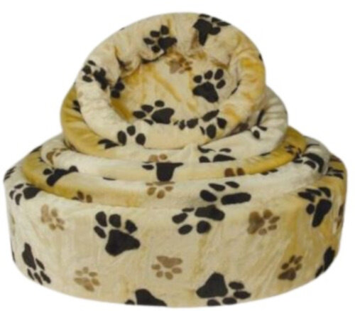 dierenmand Paw 70 x 21 cm pluche cr&egrave;me