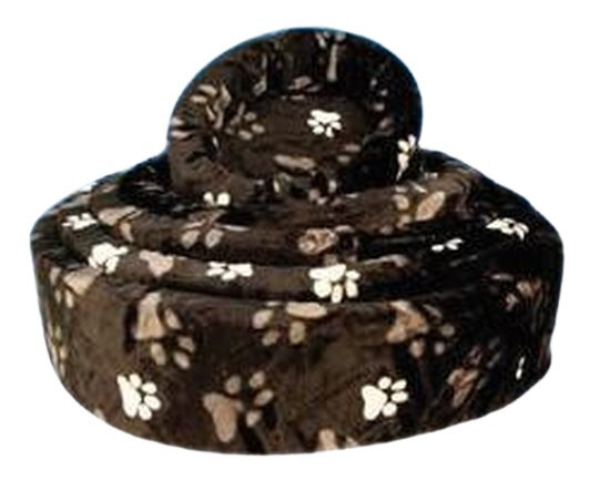 dierenmand Paw 40 x 21 cm pluche zwart