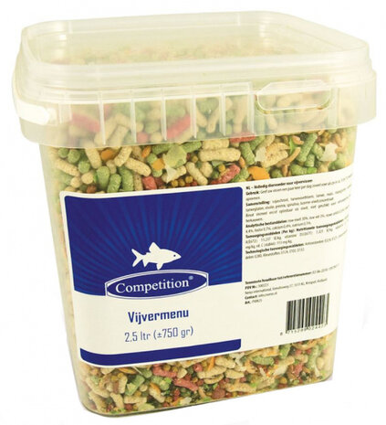 vijvervisvoer Menu 2,5 liter