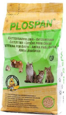 kattenbakvulling houtkorrel 20 liter grit bruin/groen
