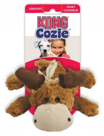hondenknuffel Cozie eland XL 30,5 x 36 cm pluche bruin