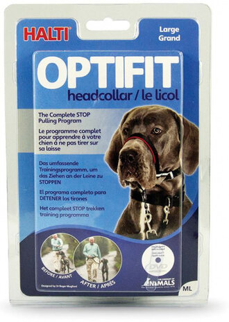 hoofdband Optifit 48-68 cm nylon zwart