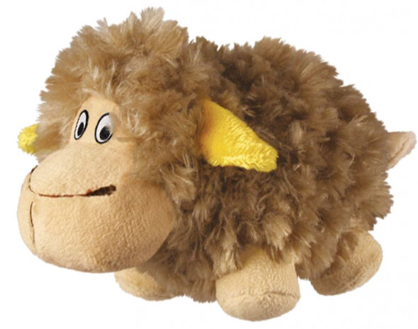 hondenknuffel Barnyard Cruncheez Sheep pluche bruin maat L