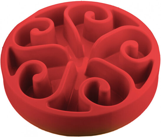 slowfeeder 20,5 cm rood
