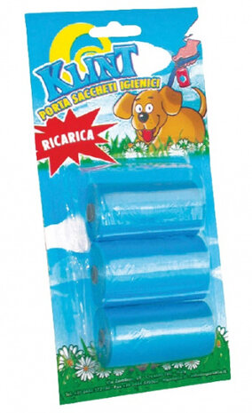 poepzakjes Klint polyester blauw 3 x 20 stuks