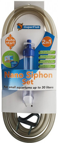 aquariumpomp Nano Siphon 2-in-1 30 liter transparant