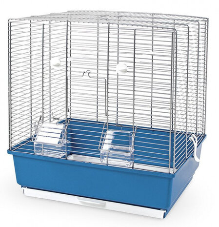 vogelkooi Katia 41 x 31 x 50 cm blauw/chroom