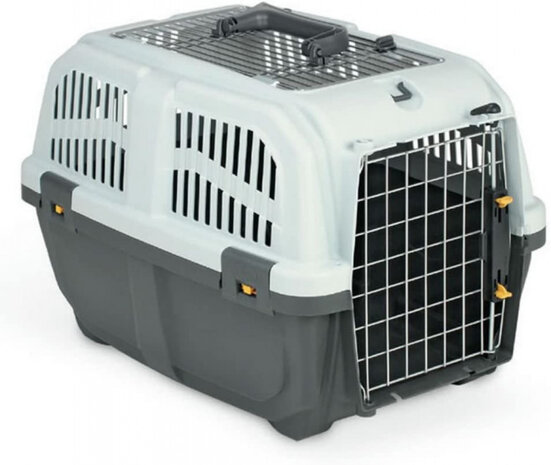 vervoersbox Skudo hond/kat 48 x 31,5 x 30 cm wit/grijs