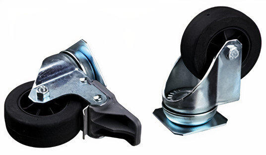 wieltjes voor Skudo vervoersbox 6 cm staal 4 stuks