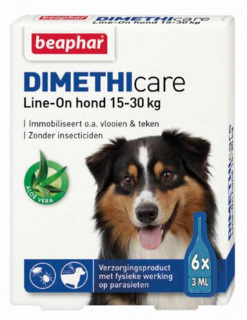 teken- en vlooienbestrijding Dimethicare 3 ml 6 stuks