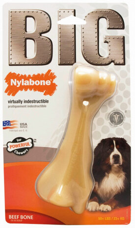 hondenbot Big Chew kip nylon bruin