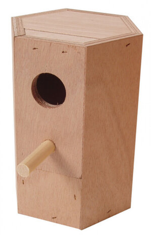 nestkast exoten 18 x 10,5 cm hout naturel
