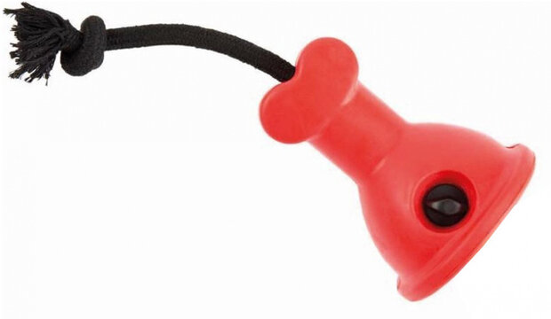 snackhouder 10 cm rubber rood/zwart