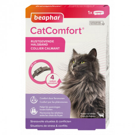 rustgevende halsband CatComfort 35 cm grijs