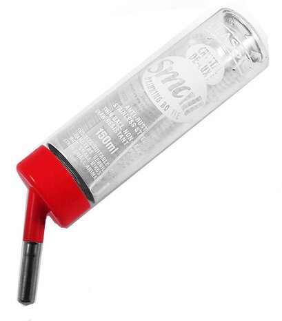 kooifles 191 Hamster 150 ml RVS transparant/rood