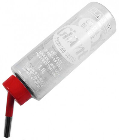 kooifles 194 Konijn 1000 ml RVS transparant/rood