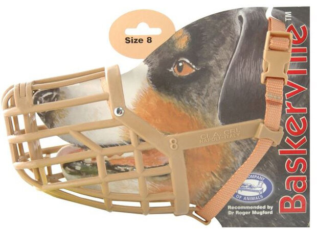 muilkorf hond 10 x 34 cm beige