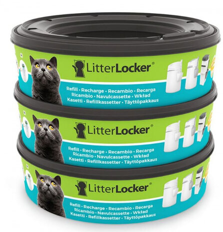 kattenbakfilter navulling 17 x 5 cm blauw 3 stuks