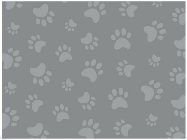 dispenserhoes Paws 15,5 x 20,5 cm katoen grijs