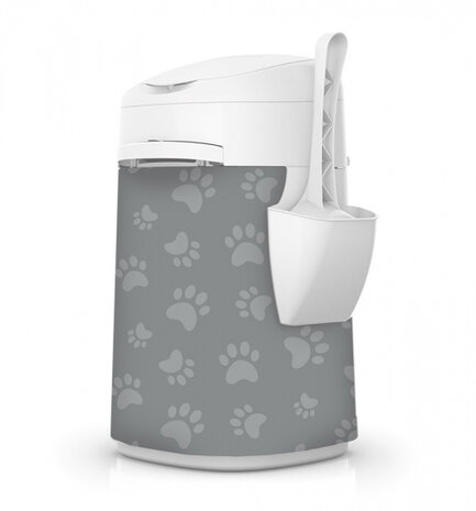 dispenserhoes Paws 15,5 x 20,5 cm katoen grijs