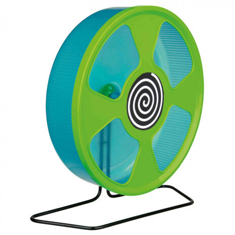 loopwiel knaagdier 28 cm blauw/groen