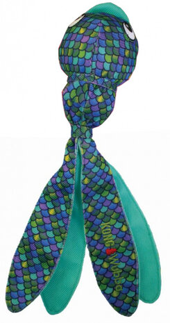 hondenknuffel Wubba Finz 42 x 9 cm nylon blauw