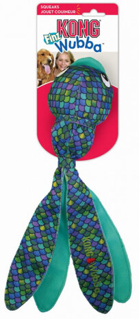 hondenknuffel Wubba Finz 42 x 9 cm nylon blauw