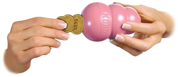 hondenvoerbal Puppy Snack 12,5 cm rubber roze