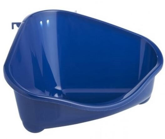 knaagdiertoilet 35,5 x 23,4 cm blauw