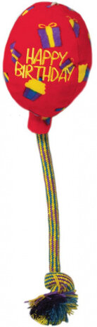 hondenspeelgoed Birthday Balloon 15,5 cm nylon rood