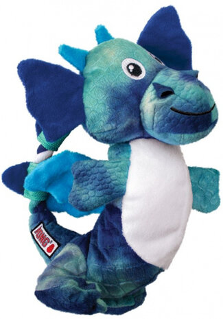 hondenknuffel Dragon Knots 26,5 x 21,5 cm pluche blauw