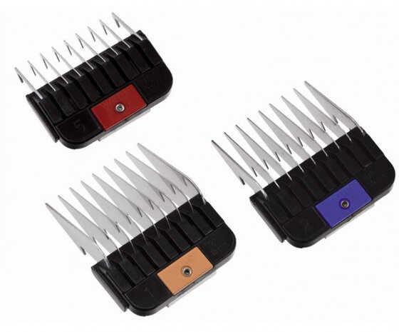 opzetkammen  Max45/50 RVS 6/10/13 mm zwart 3 stuks