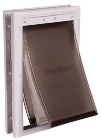 huisdierenluik 48,9 x 29,2 cm wit/transparant