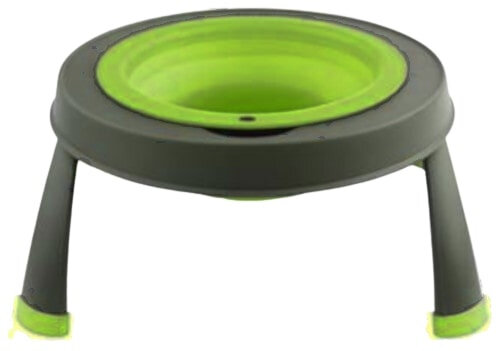 voerbak 356 ml siliconen antraciet/groen