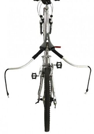 hondenfietsbeugel 85 cm aluminium zilver/zwart