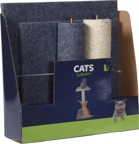 kattenkrabpaal 60 cm sisal grijs/beige